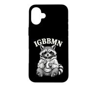 IGBBMN Raccoon Drinking Iced Coffee It's Gonna Be Bad Meme Case for iPhone 16 Plus