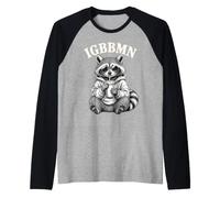IGBBMN Raccoon Drinking Iced Coffee It's Gonna Be Bad Meme Raglan Baseball Tee