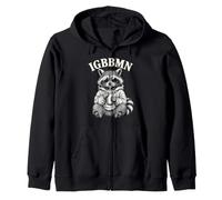 IGBBMN Raccoon Drinking Iced Coffee It's Gonna Be Bad Meme Zip Hoodie
