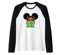 Igbo Girl - Cute Nigerian Girl Of Nigeria Raglan Baseball Tee