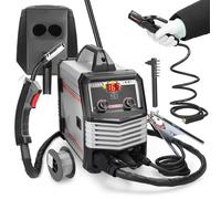 IGBT Inverter Welder, Portable Electric Welding Machine, 10A Large Current with Digital Display, 3 in 1 MIG Welder, Gasless for Beginners and Professionals