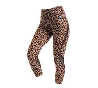iGD - Compression Tights for Women with Muscle Recovery Technology and Joint Support for The Gym, Cycling, Triathlon and More, Unrivalled Comfort, Moisture Wicking (Leopard Print) (Espresso) (S)