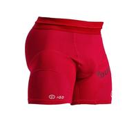 iGD | Men’s Compression Ductor Shorts V2 | Muscle Recovery Technology, Prevents Injury & Enhances Performance for High Intensity Sport & Long Distance Events | Unique 4-Way Stretch | Red (S)