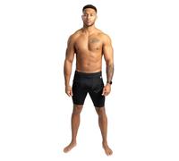 iGD Men’s Long Compression Ductor Shorts V3 | Muscle Recovery Technology, Prevents Injury & Enhances Performance for High Intensity Sport & Long Distance Events | Unique 4-Way Stretch | Black (M)