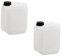 IGE 2X 10 Litre Plastic Jerry Can 5 Litre Water Carrier With Screw Top Lid Camping Car