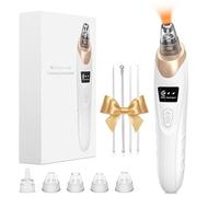 IGEAIIE Blackhead Remover Vacuum 3 Suction Power Mode Blackhead Remover Tool with 5 Suction Heads & Acne Needle Kit, Pore Vacuum for Face Blackhead Extractor Whitehead Remover for Women and Men