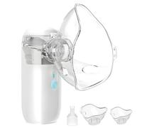 IGEAIIE Nebuliser Machine for Adults & Kids, Portable Ultrasonic Inhaler with 2 Masks & Mouthpiece, USB-C Rechargeable Silent Nebulizer, Easy to Use & Clean, Compact for Home, Travel & Bedroom