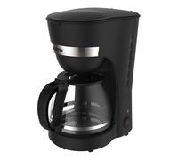 Igenix 1.25L Filter Coffee Maker, 750W, Anti-Drip, Keep Warm Function, Boil-Dry Protection, Dishwasher Safe Glass Carafe, IGCM01286B, Black