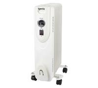 Igenix IGHO02615W 1.5kW Oil Filled Radiator Electric Heater - 7 Fins, Portable Design, Adjustable Heat Setting, 1.4m Cable - White