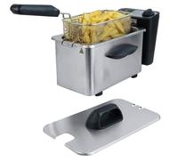 Igenix Brushed Stainless Steel Mini Fryer 1.5 Litre, Stainless Steel