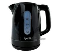 Igenix IGK01022B Corless Electric Jug Kettle, 2200 Watt Rapid Boil, 1 Litre Capacity, 360° Base, Cord Storage, Removeable, Washable Filter, Boil Dry Protection, Black