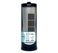 Igenix DF0020 12" Mini Tower Fan - Compact Oscillating Desk Fan with 2 Speed Settings, Quiet Operation, Easy-Carry Handle, Ideal for Home, Office, Bedside & Desktop Use - Black/Silver