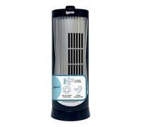 Igenix DF0020 12" Mini Tower Fan - Compact Oscillating Desk Fan with 2 Speed Settings, Quiet Operation, Easy-Carry Handle, Ideal for Home, Office, Bedside & Desktop Use - Black/Silver