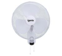 Igenix Wall Mounted Fan, 16 Inch in White Igenix White