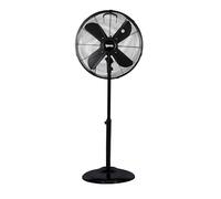 Igenix DF1660 16” Retro Black Pedestal Fan - 3 Speed Settings, Quiet, Oscillating, Cooling, Adjustable Height - Ideal for Home & Office - All-Metal Design