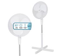 Igenix 16" Oscillating Pedestal Stand Fan with Quiet Operation, 3-Speed Settings, Adjustable Height, Energy Efficient, 40W Cooling, Ideal for Home &
