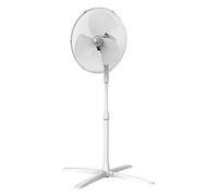 Igenix DF1655 Pedestal Fan - 16” Oscillating Stand Fan with Quiet Operation, 3-Speed Settings, Adjustable Height, Energy Efficient 40W Cooling - Ideal for Home & Office - White