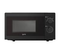 Igenix 20L 800W Black Manual Microwave - 5 Power Levels, Defrost Setting, 35-Min Timer, Push Button Door, 255mm Turntable - IGMS08080B