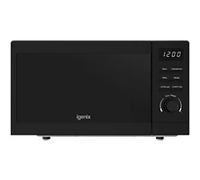 Igenix 20L 800W Black Digital Microwave - 8 Auto Cook Programmes, 5 Power Levels, Defrost Setting, 60-Min Timer, Push Button Door, 255mm Turntable - IGMS02080B
