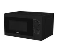Igenix 20L 800W Black Manual Microwave - 5 Power Levels, Defrost Setting, 35-Min Timer, Push Button Door, 255mm Turntable - IGMS08080B