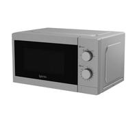 Igenix 20L 800W Silver Manual Microwave - 5 Power Levels, Defrost Setting, 35-Min Timer, Push Button Door, 255mm Turntable - IGMS08080S