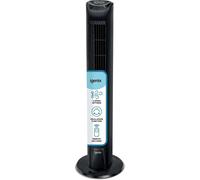 Igenix 29 Inc DF0035TBL Oscillating Tower Fan 45W Remote 7.5hr Timer Quiet Black