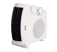 Igenix 2kW Upright & Flat Fan Heater, White | 2 Heat Settings, Adjustable Thermostat, Overheat Protection, Tip Over Switch, Power Indicator Light