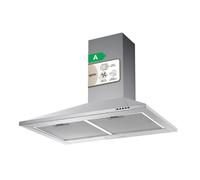 Igenix 60cm Chimney Cooker Hood Stainless Steel, 52W, Energy Rating A, 3 Speeds, LED Light, Wall Mounted Kitchen Extractor Fan (Straight Hood)