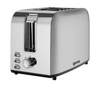 Igenix IGT0 Toaster, Deep Slots with Adjustable Browning Control, Slide Out Crumb Tray for Easy Cleaning, Defrost and Reheat Function, Stainless Steel (2 Slice)