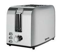 Igenix IGT0 Toaster, Deep Slots with Adjustable Browning Control, Slide Out Crumb Tray for Easy Cleaning, Defrost and Reheat Function, Stainless Steel (2 Slice)