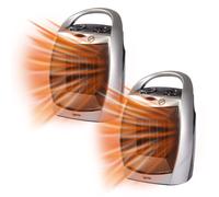 Igenix IG9030 Portable Ceramic Electric Fan Heater with 2 Heat Settings and Cool Fan Setting, 2 Pack