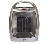 igenix Ceramic Fan Heater, 2 Heat Settings, 1800W, Silver