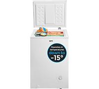 Igenix IG100 Freestanding Chest Freezer, 99 Litre Capacity with Freezer Basket, Suitable for Outbuildings and Garages, White