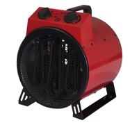 Igenix IG9301 Industrial/Commercial Drum Fan Heater with 2 Heat Settings and Cooling Fan Setting, Integrated Carry Handle, Ideal for Garages and Large Indoor Spaces, 3000 W, Red