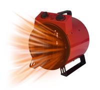 Igenix IG9301 Industrial/Commercial Drum Fan Heater with 2 Heat Settings and Cooling Fan Setting, Integrated Carry Handle, Ideal for Garages and Large Indoor Spaces, 3000 W, Red