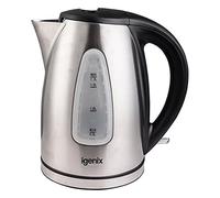 Igenix IG7251 Cordless Electric Jug Kettle, Open Lid and Removable, Washable Filter for Easy Cleaning, 3000 W, 1.7 liters, Stainless Steel