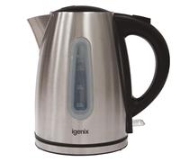 Igenix Stainless Steel Jug Kettle 1.7 Litre, Stainless Steel