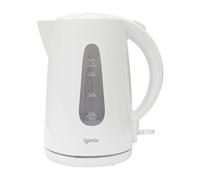 Igenix IG7105 Cordless Electric Jug Kettle, Capacity with Rapid Boil and Removable, Washable Filter for Easy Cleaning, 3000 W, 1.7 liters, White