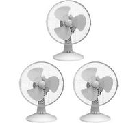 igenix Desk Fan Main 2 Speeds 39 cm White DF9010 22.86 cm Pack of 3