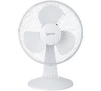 igenix Desk Fan Main 3 Speeds 47 cm White DF1210 30.4 cm