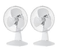 igenix Desk Fan Main 3 Speeds 47 cm White DF1210 30.4 cm Pack of 2