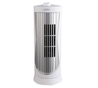 Igenix DF0020WH Mini Tower Fan, 12 Inch, 2 Speed, Oscillating, Quiet Operation, Ideal for Desks or Bedside Tables, Home or Office Use, White/Silver