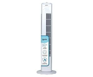 Igenix DF0029 29-Inch Oscillating Tower Fan, 40W Powerful Airflow, 3 Speed Settings, Overheat Protection, Quiet Operation - Ideal for Home and Office Use - White