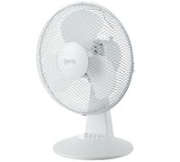 Igenix DF1210 12" 3 Speed Oscillating Quiet Operation Desk Fan White