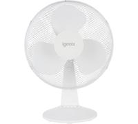 Igenix DF1610 16” Portable Desk Fan - 50W, 3 Speed Settings, Quiet Oscillating A
