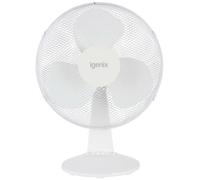 Igenix DF1610 16" Portable Desk Fan Oscillating 3 Speed Tilt Adjustable White