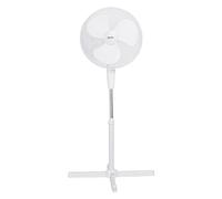 Igenix DF1655 16" Pedestal Fan - 40W Power, 3 Speed Settings, Quiet Oscillating Cooling Fan with Adjustable Height & Tilt, Mesh Safety Grill - Ideal for Home & Office, White