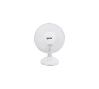 Igenix DF9010 Portable Desk Fan, 9 Inch, 30 Watt Power, 2 Speed, Quiet Operation, Oscillating, Desktop/Bedside Fan, Ideal for Home and Office, Mesh Safety Grill, White