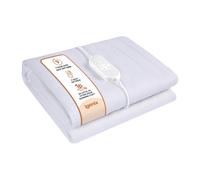 Igenix Electric Heated Blanket, Fitted Heated Mattress Underblanket - 9 Heat Settings, 9-Hour Timer, Overheat Protection, Machine Washable, Detachable Controller, Elastic Straps (White, King Size)