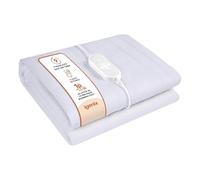 Igenix Electric Heated Blanket, Fitted Heated Mattress Underblanket - 9 Heat Settings, 9-Hour Timer, Overheat Protection, Machine Washable, Detachable Controller, Elastic Straps (White, King Size)